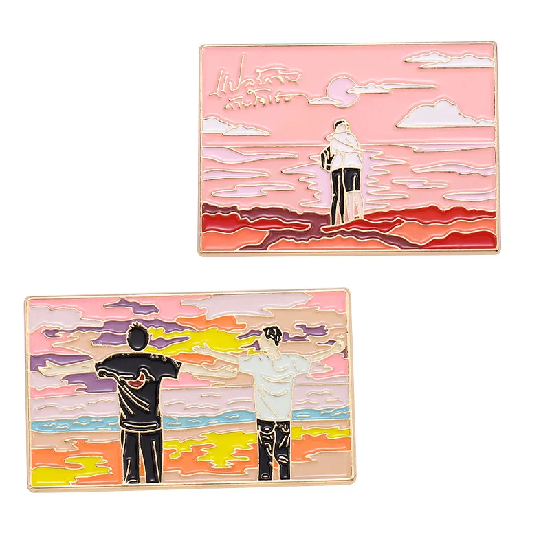 Oil Painting Series Brooch Rectangle Sunset Landscape Brooch Clothing Accessories Backpack Alloy Brooch Badge Lapel Pins
Oil Painting Series Brooch Rectangle Sunset Landscape Brooch Clothing Accessories Backpack Alloy Brooch Badge Lapel Pins