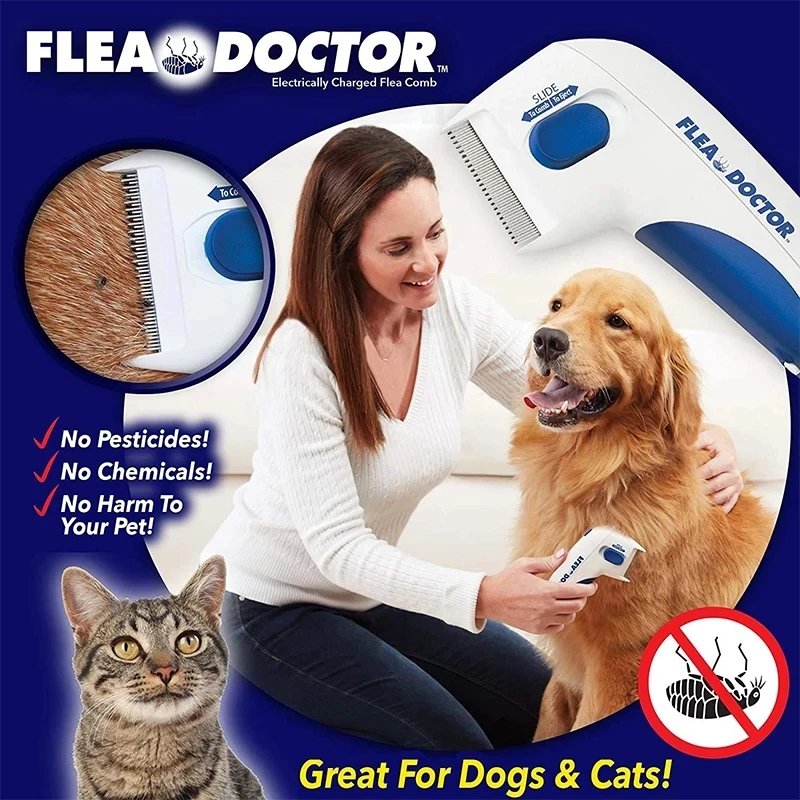 Pet Flea Lice Cleaner Comb Electric Dog Flea Cleaning Brush Anti Flea Dog Comb Electronic Lice Comb for Cats Dogs Pet Supplies
Pet Flea Lice Cleaner Comb Electric Dog Flea Cleaning Brush Anti Flea Dog Comb Electronic Lice Comb for Cats Dogs Pet Supplies