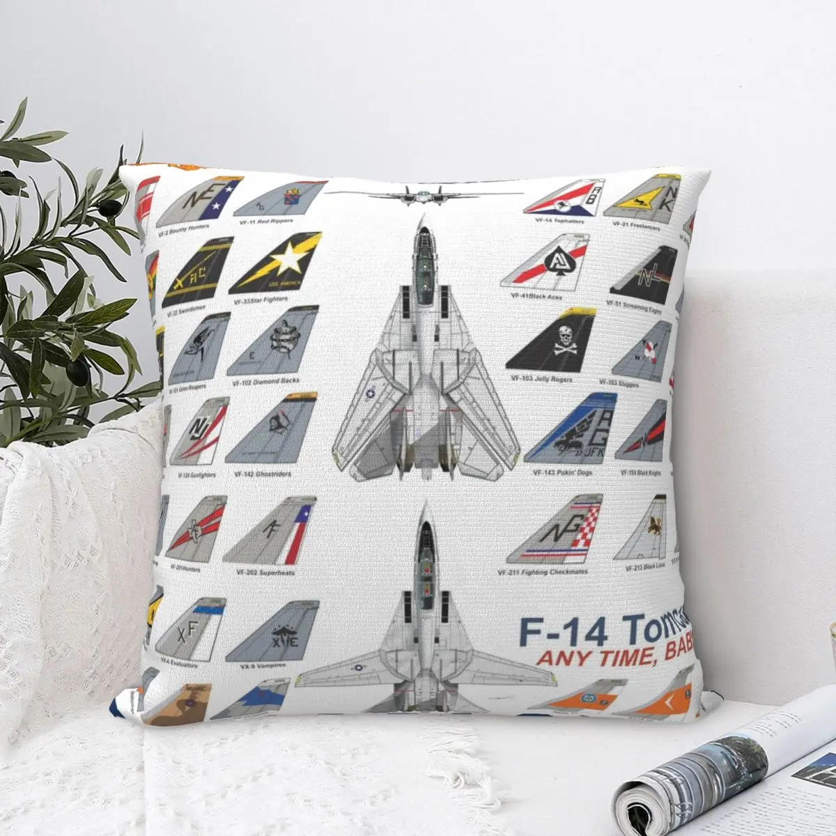 F-14 Tomcat Squadron Square Pillowcase Cushion Cover Decorative Pillow Case Polyester Throw Pillow cover For Home Living Room
F-14 Tomcat Squadron Square Pillowcase Cushion Cover Decorative Pillow Case Polyester Throw Pillow cover For Home Living Room