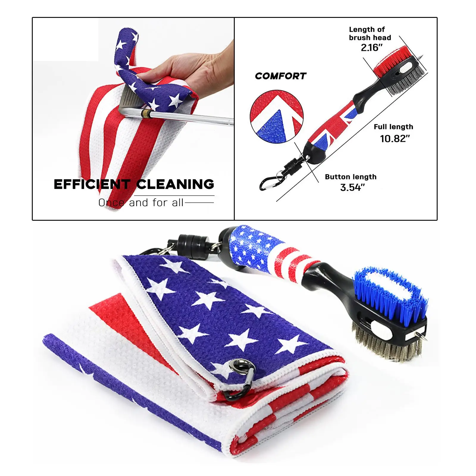 

Golf Towel Waffle Microfiber for Cleaning Clubs and Golf Balls Sticks to Golf Cart Clubs Cleaning Towel for Golf Carts