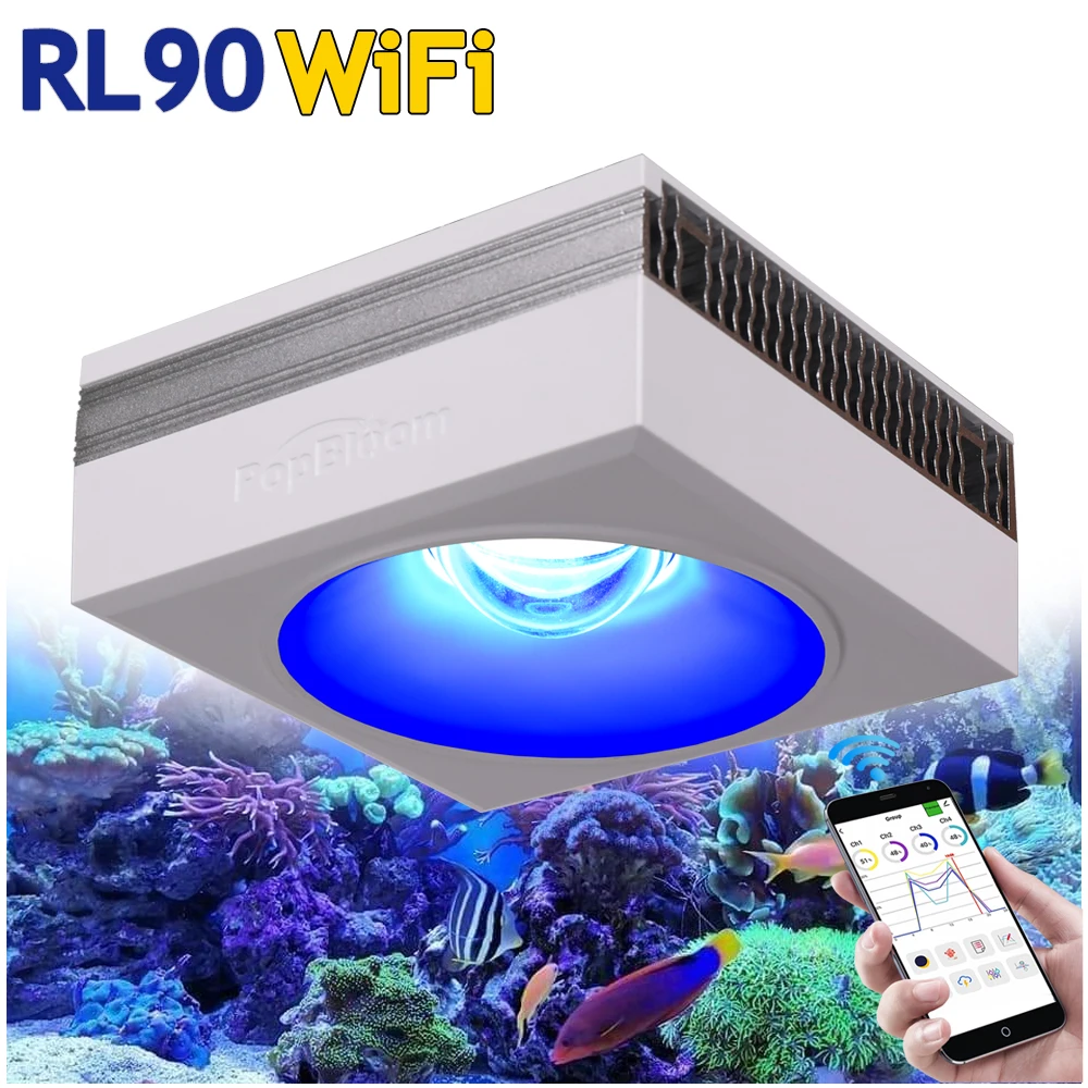 PopBloom RL90 WiFi Aquarium Light, Reef Light Aquarium Program for 40-60cm Coral fish tank led lighting aquarium accessories
PopBloom RL90 WiFi Aquarium Light, Reef Light Aquarium Program for 40-60cm Coral fish tank led lighting aquarium accessories