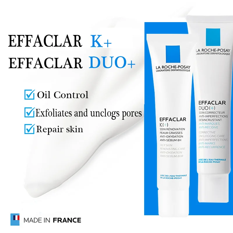La Roche Posay EFFACLAR K+ DUO+ Set Acne Treatment Acne Mark Remover Powerful Pimples Blackhead Lotion Oil Control For Acne Skin
La Roche Posay EFFACLAR K+ DUO+ Set Acne Treatment Acne Mark Remover Powerful Pimples Blackhead Lotion Oil Control For Acne Skin