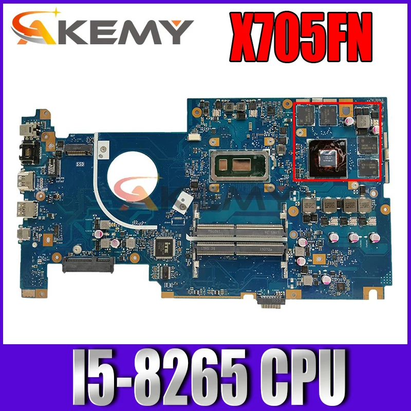 Akemy X705FN original mainboard For ASUS X705FD X705FN X705F laptop motherboard mainboard tested full 100% i5-8265U
Akemy X705FN original mainboard For ASUS X705FD X705FN X705F laptop motherboard mainboard tested full 100% i5-8265U