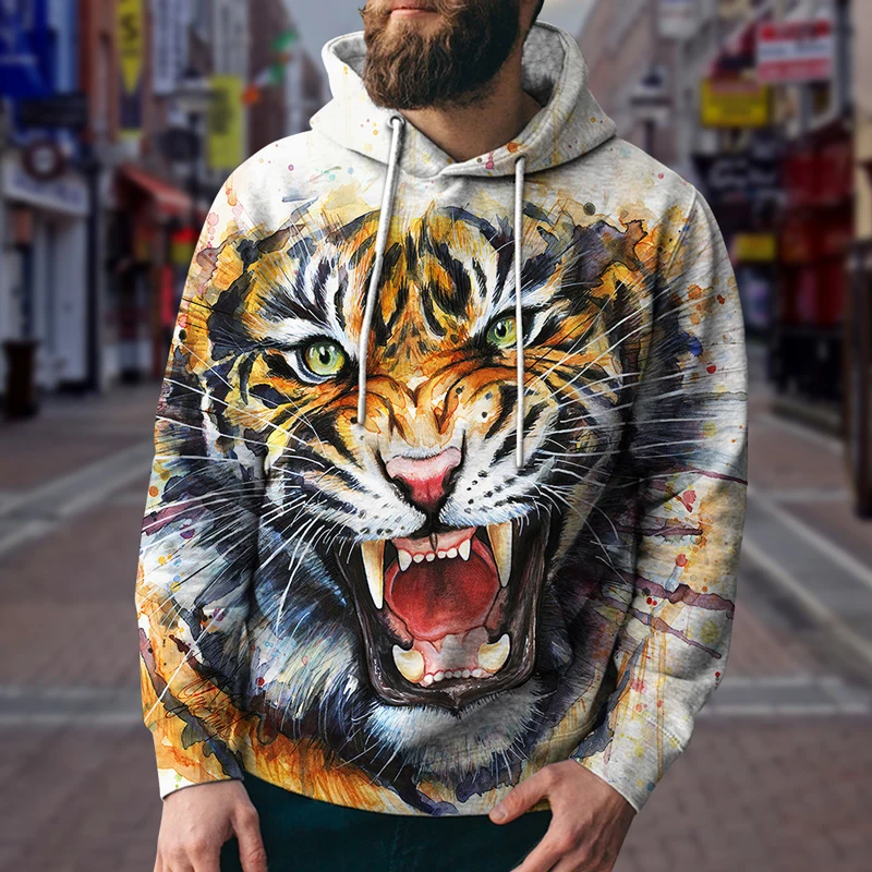 2022 New Spring Autumn Man Tiger Pattern 3D Printing Tracksuit Hoodie Casual Fashion Men's Clothing Pullover Sweatshirt Oversize
2022 New Spring Autumn Man Tiger Pattern 3D Printing Tracksuit Hoodie Casual Fashion Men's Clothing Pullover Sweatshirt Oversize
