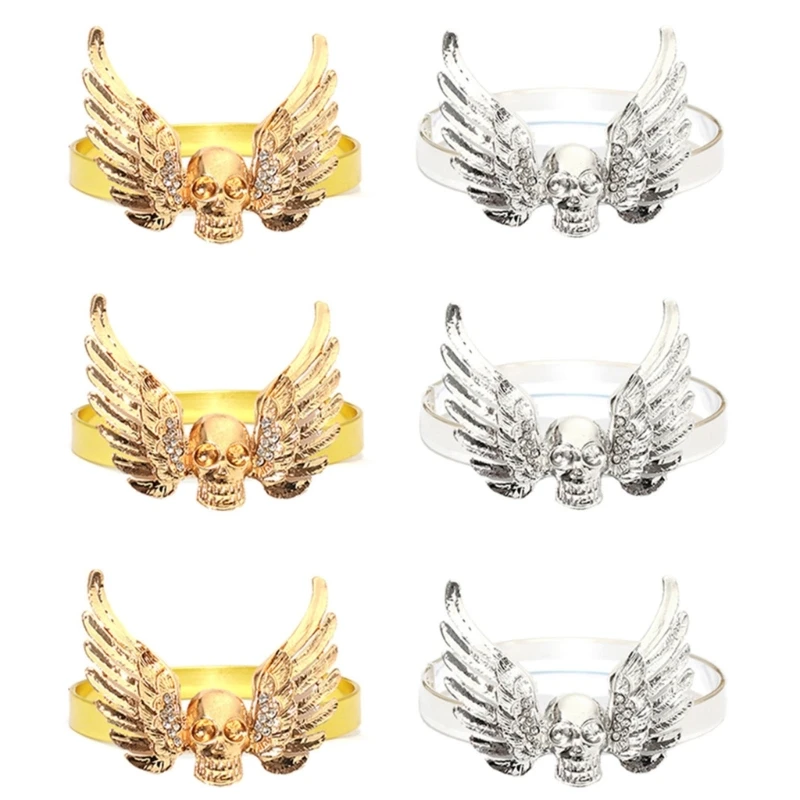 6Pcs Halloween Skeletons Napkins Rings Gold Silver Napkins Buckles Rings Holder
6Pcs Halloween Skeletons Napkins Rings Gold Silver Napkins Buckles Rings Holder