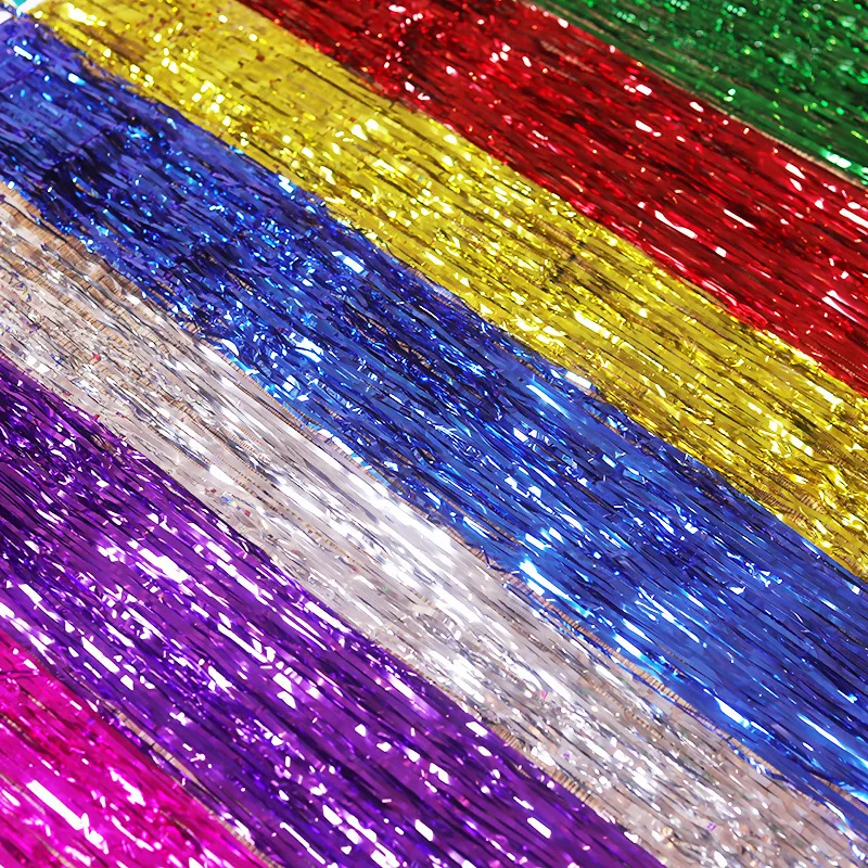 

10Pcs Party Backdrop Metallic Foil Fringe Tinsel Curtain Adult Kids Birthday Party Wedding Decoration Baby Shower Favor Supplies