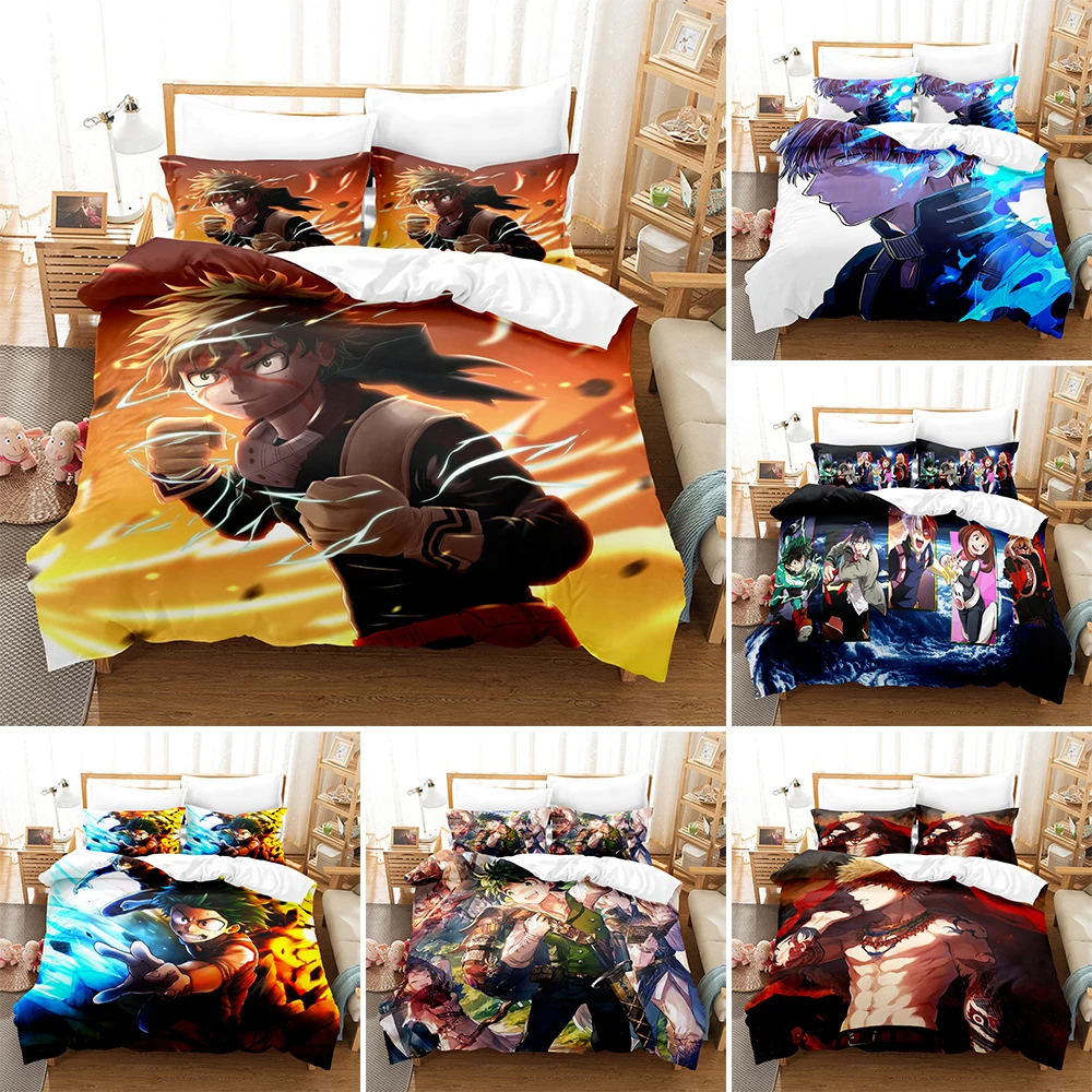 Japanese Anime Polyester Comforter Cover Queen King Size Cartoon My Hero Academia Bedding Set For Boys Bedroom Bedclothes 2/3Pcs
Japanese Anime Polyester Comforter Cover Queen King Size Cartoon My Hero Academia Bedding Set For Boys Bedroom Bedclothes 2/3Pcs
