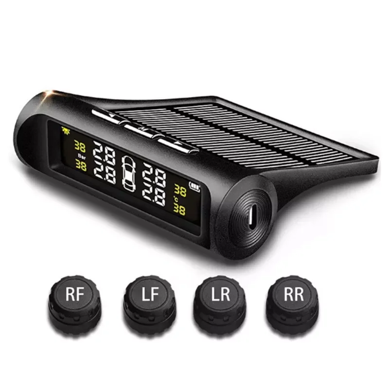 TPMS Tire Safety Monitoring System Solar Power Digital LCD Display Auto Security Alarm External Tyre Pressure Sensor
TPMS Tire Safety Monitoring System Solar Power Digital LCD Display Auto Security Alarm External Tyre Pressure Sensor