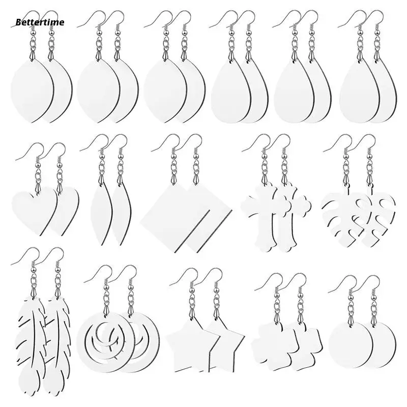 B36D 32 Pieces Sublimation Blank Earrings Heat Transfer Sublimation Printing Earrings
B36D 32 Pieces Sublimation Blank Earrings Heat Transfer Sublimation Printing Earrings