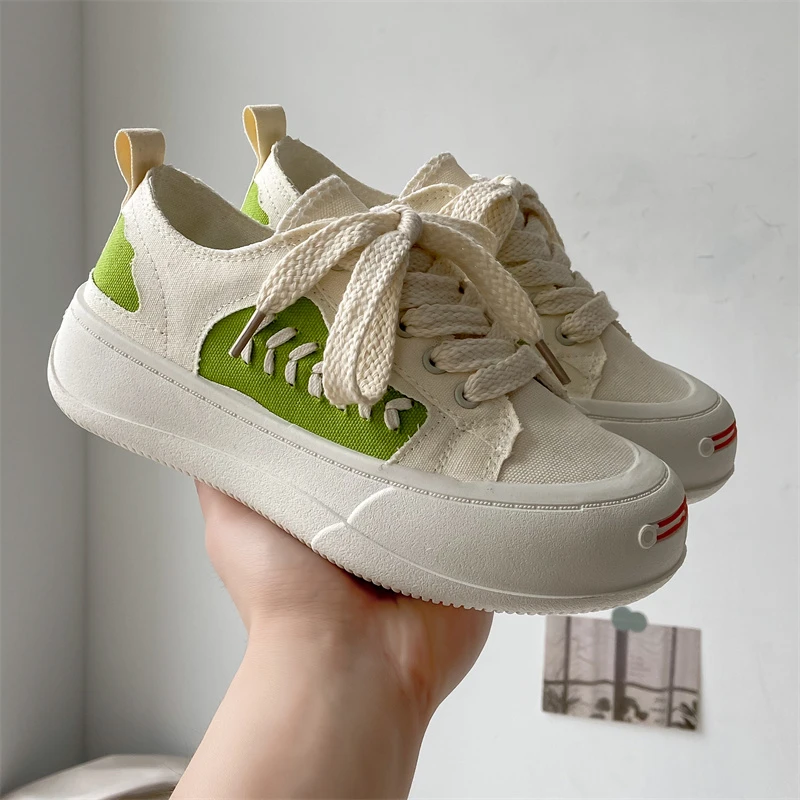 Women's Canvas Shoes 2022 New Color Matching Women's Shoes Round Toe Thick Bottom Casual Shoes Fashion White Women's Sneakers
Women's Canvas Shoes 2022 New Color Matching Women's Shoes Round Toe Thick Bottom Casual Shoes Fashion White Women's Sneakers