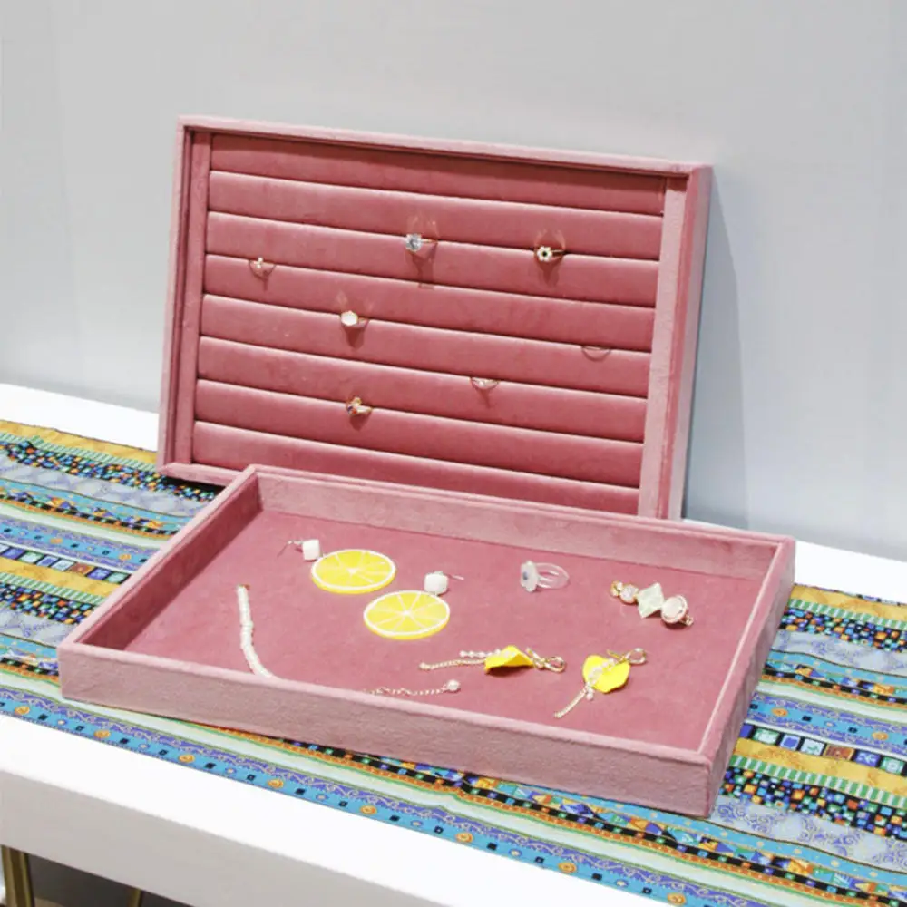 Pink Jewelry Display Tray Silk Velvet Storage Plate Necklace Bracelet Ring Earring Watch Organizer Portable Jewelry Holder
Pink Jewelry Display Tray Silk Velvet Storage Plate Necklace Bracelet Ring Earring Watch Organizer Portable Jewelry Holder