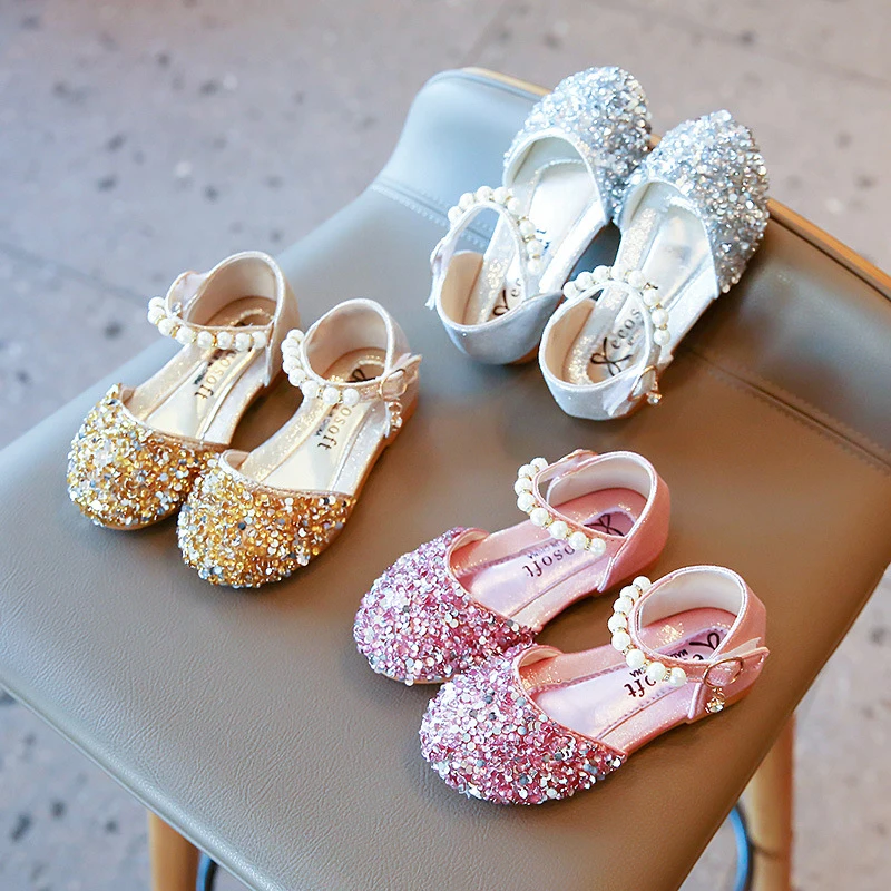 Girls Shoes Party Princess Shoes with Pearl Children's Flat Kids Baby Sparkling Shoes Spring Autumn PU Leather Flats
Girls Shoes Party Princess Shoes with Pearl Children's Flat Kids Baby Sparkling Shoes Spring Autumn PU Leather Flats