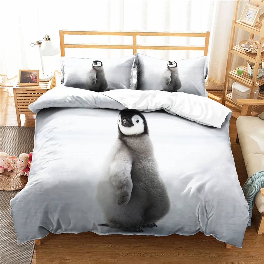 3D HD Penguin Printed Duvet Cover Cute Animal Quilt/Comforter Cover 2/3pcs 200x200 Full Size Kids Bedclothes Bed Linen(NO Sheet)
3D HD Penguin Printed Duvet Cover Cute Animal Quilt/Comforter Cover 2/3pcs 200x200 Full Size Kids Bedclothes Bed Linen(NO Sheet)