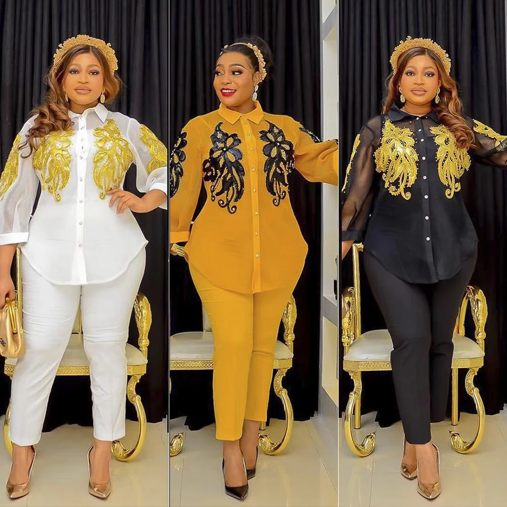 Office Lady Suits New Women Temperament Three Piece Shirt + Vest + Pencil Pants Sets Women's Print Button Up Tops Long Trousers
Office Lady Suits New Women Temperament Three Piece Shirt + Vest + Pencil Pants Sets Women's Print Button Up Tops Long Trousers