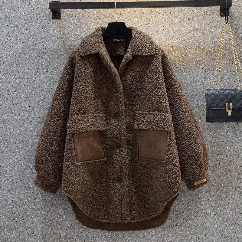 Women's Autumn and Winter Clothing New Chubby Little Sister Slimming and Thickened Lamb Wool Hong Kong Style Design Sense Jacket
Women's Autumn and Winter Clothing New Chubby Little Sister Slimming and Thickened Lamb Wool Hong Kong Style Design Sense Jacket