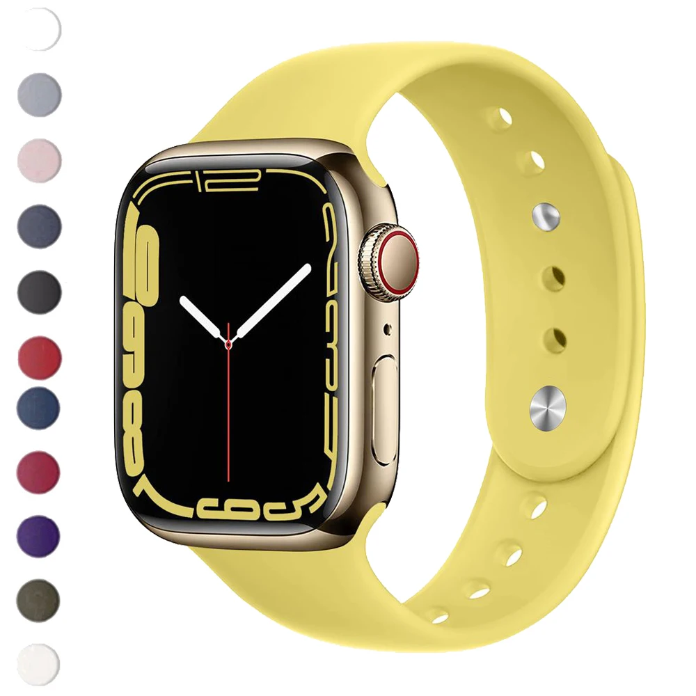 Ремешок силиконовый для Apple Watch Band 44 мм 41 мм 45 мм 40 мм 42 мм 38 мм 45 мм, аксессуары для часов IWatch Series 6 5 4 3 SE 7
Ремешок силиконовый для Apple Watch Band 44 мм 41 мм 45 мм 40 мм 42 мм 38 мм 45 мм, аксессуары для часов IWatch Series 6 5 4 3 SE 7