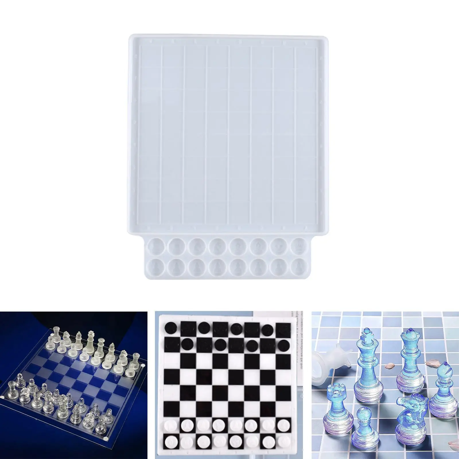 Chess Board Mold 3D Resin Molds Table Epoxy Casting Mold Chess Board Epoxy Mold for DIY Jewelry Crystal Crafts Home Decoration
Chess Board Mold 3D Resin Molds Table Epoxy Casting Mold Chess Board Epoxy Mold for DIY Jewelry Crystal Crafts Home Decoration
