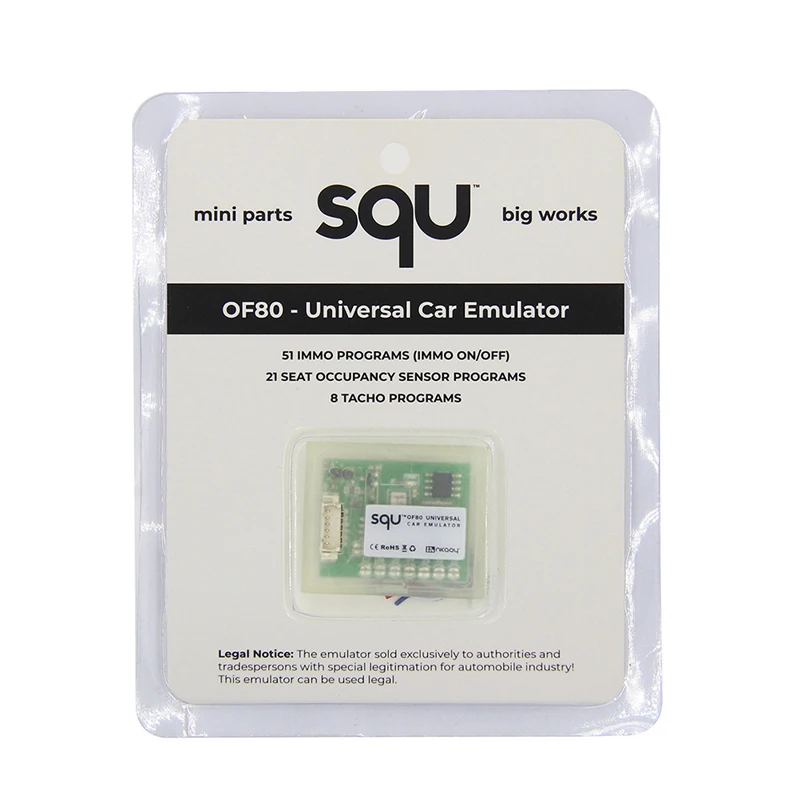 Универсальный эмулятор для автомобиля SQU OF80 OF68, сброс сигнала SQU QF80 OF68, программы Immo, диагностический инструмент датчика заполнения сидений
Универсальный эмулятор для автомобиля SQU OF80 OF68, сброс сигнала SQU QF80 OF68, программы Immo, диагностический инструмент датчика заполнения сидений