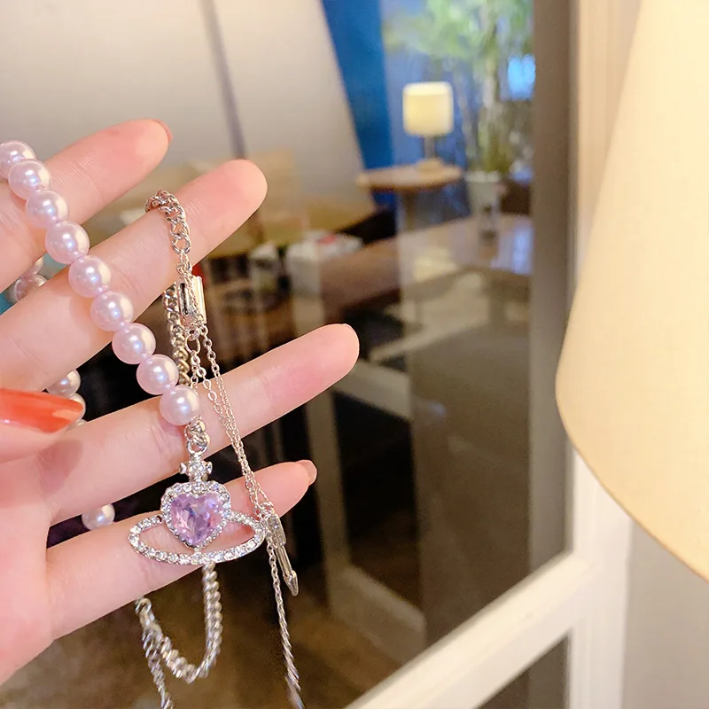 Hot Sale Purple Planet Necklaces For Women Fashion French Romantic Style Heart Shape Clavicle Chain Trend Vintage Beach Jewelry
Hot Sale Purple Planet Necklaces For Women Fashion French Romantic Style Heart Shape Clavicle Chain Trend Vintage Beach Jewelry