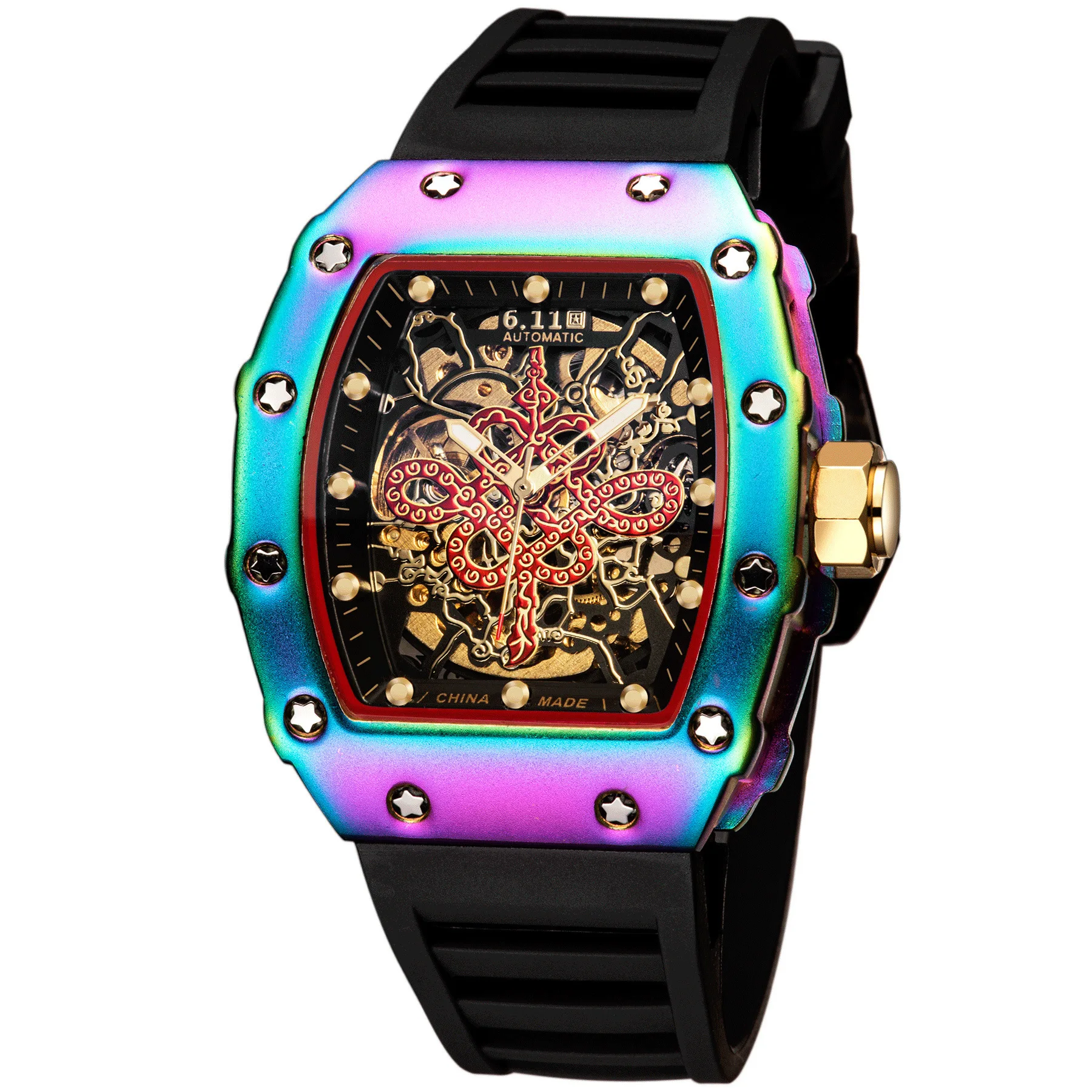 Luxury Automatic Mechanical Watch For Men Top Brand Military Mens Hip Hop Watches Male Tonneau Clock Hombre Relogio Masculino
Luxury Automatic Mechanical Watch For Men Top Brand Military Mens Hip Hop Watches Male Tonneau Clock Hombre Relogio Masculino