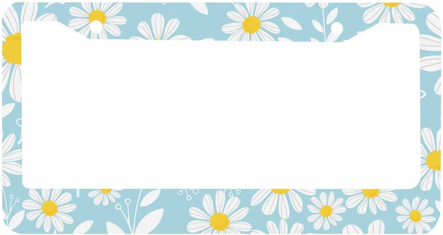 Decorative License Plate Frame Retro Flower Daisy Pattern Car Tag Cover Aluminum Auto License Plate Holder for Men Women
Decorative License Plate Frame Retro Flower Daisy Pattern Car Tag Cover Aluminum Auto License Plate Holder for Men Women