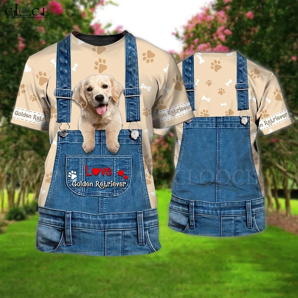 CLOOCL Golden Retriever T-Shirts Love Animals 3D Graphic Spaniel Overalls Tops Fashion Casual Tees Men Clothing Dropshipping
CLOOCL Golden Retriever T-Shirts Love Animals 3D Graphic Spaniel Overalls Tops Fashion Casual Tees Men Clothing Dropshipping