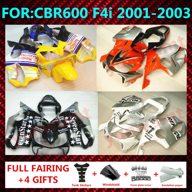 Для CBR600 CBR F4i 2001 - 2003 полный комплект обтекателей кузова мотоцикла подходит для CBR600F4i 01 02 03 Обтекатели CBR 600 2002 пластиковый zxmt
Для CBR600 CBR F4i 2001 - 2003 полный комплект обтекателей кузова мотоцикла подходит для CBR600F4i 01 02 03 Обтекатели CBR 600 2002 пластиковый zxmt