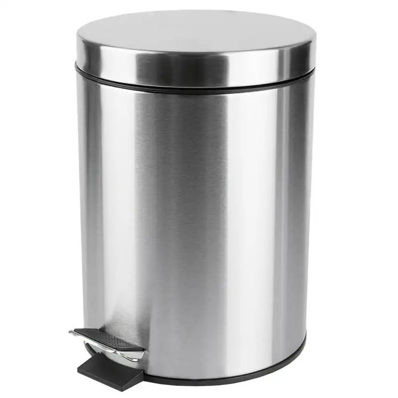 Liter Stainless Steel Matte Waste Bin Trash can with pedal Automatic garbage bin Small trash can Lixeira sensor automático Garb 
Liter Stainless Steel Matte Waste Bin Trash can with pedal Automatic garbage bin Small trash can Lixeira sensor automático Garb