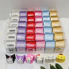6/36Pcs Sanrio Eraser Hello Kitty Melody Kuromi Cinnamoroll Pompompurie Cartoon Student Stationery Erasers School Supplies Gift