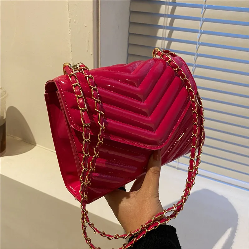 2022 New Women's Bag Fashion Paint Pu Solid Color Single Shoulder Small Square Bag Korean Version Chain Messenger Bag Clutch
2022 New Women's Bag Fashion Paint Pu Solid Color Single Shoulder Small Square Bag Korean Version Chain Messenger Bag Clutch