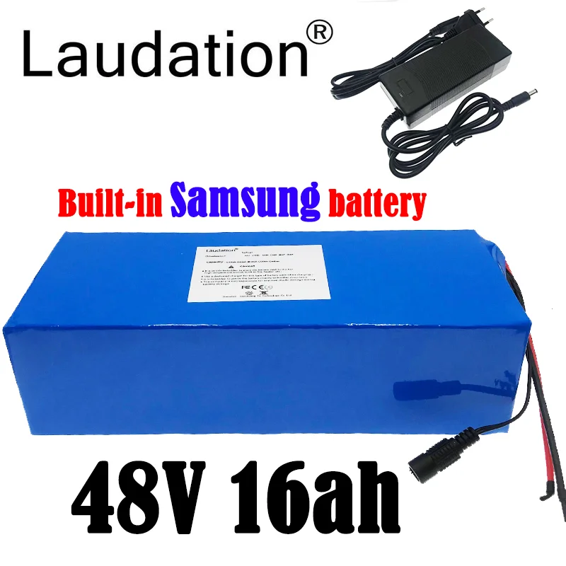 Laudation 48V Battery 16ah 13S5P 18650 Lithium Ion Battery Pack Electric Bike Battery For 48V 500W 750W 1000W Motor With Charger
Laudation 48V Battery 16ah 13S5P 18650 Lithium Ion Battery Pack Electric Bike Battery For 48V 500W 750W 1000W Motor With Charger