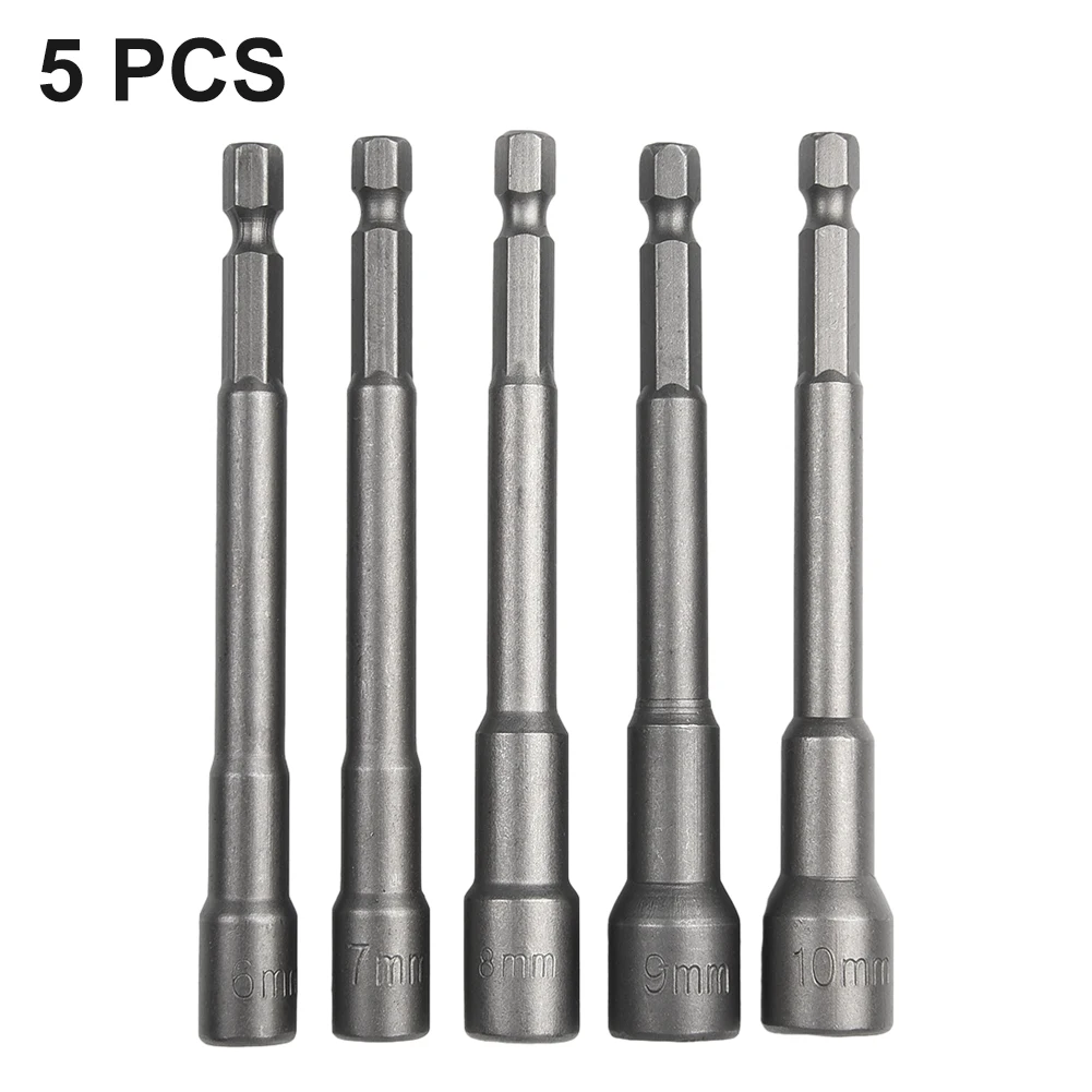 5 Pcs Socket Hexagon Nut Driver Drill Bit Socket Wrench Extension Sleeve100mm 6-10mm For Power Screwdriver Car Repairing Tools
5 Pcs Socket Hexagon Nut Driver Drill Bit Socket Wrench Extension Sleeve100mm 6-10mm For Power Screwdriver Car Repairing Tools