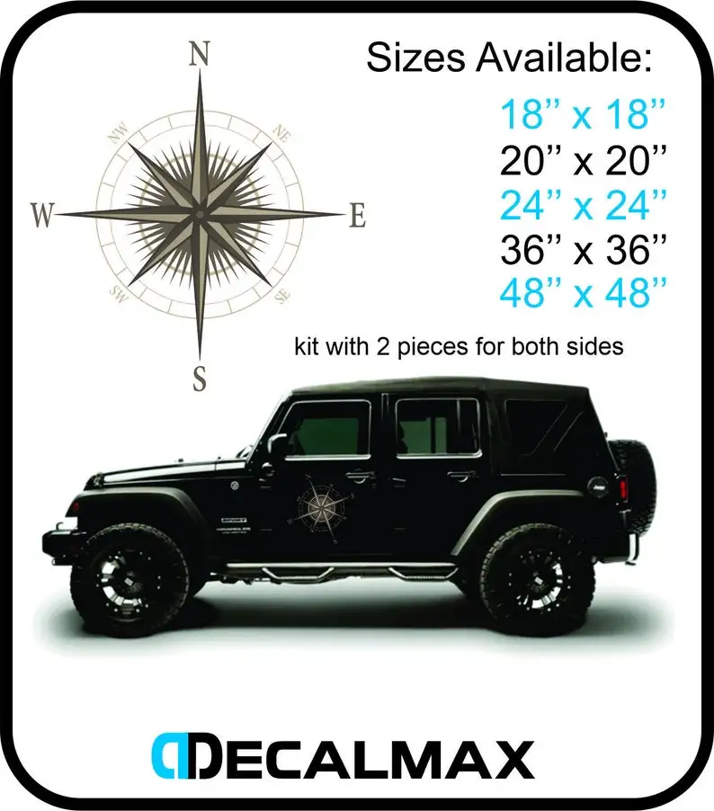 Наклейка для Jeep Decal, наклейки с компасом, фотообои, лодка, наклейка на грузовик, наклейка на стену, наклейка на пол
Наклейка для Jeep Decal, наклейки с компасом, фотообои, лодка, наклейка на грузовик, наклейка на стену, наклейка на пол