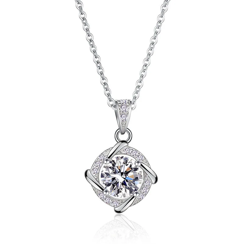 HTOTOH 1.0 Ct 6.5mm D Color Round Moissanite Pendant Necklace 925 Silver Girl Gift Match GRA Certificate
HTOTOH 1.0 Ct 6.5mm D Color Round Moissanite Pendant Necklace 925 Silver Girl Gift Match GRA Certificate