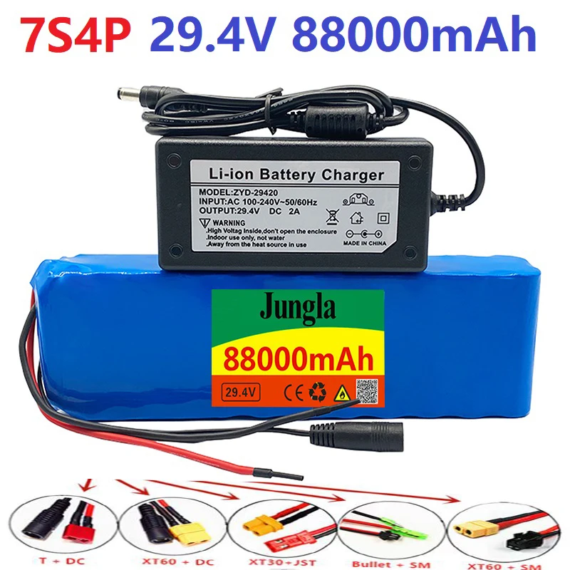 7S4P 24V 29.4V 88Ah Rechargeable Lithium Battery Charger Smart BMS Electric Saw, Golf Cart, Wheelchair
7S4P 24V 29.4V 88Ah Rechargeable Lithium Battery Charger Smart BMS Electric Saw, Golf Cart, Wheelchair