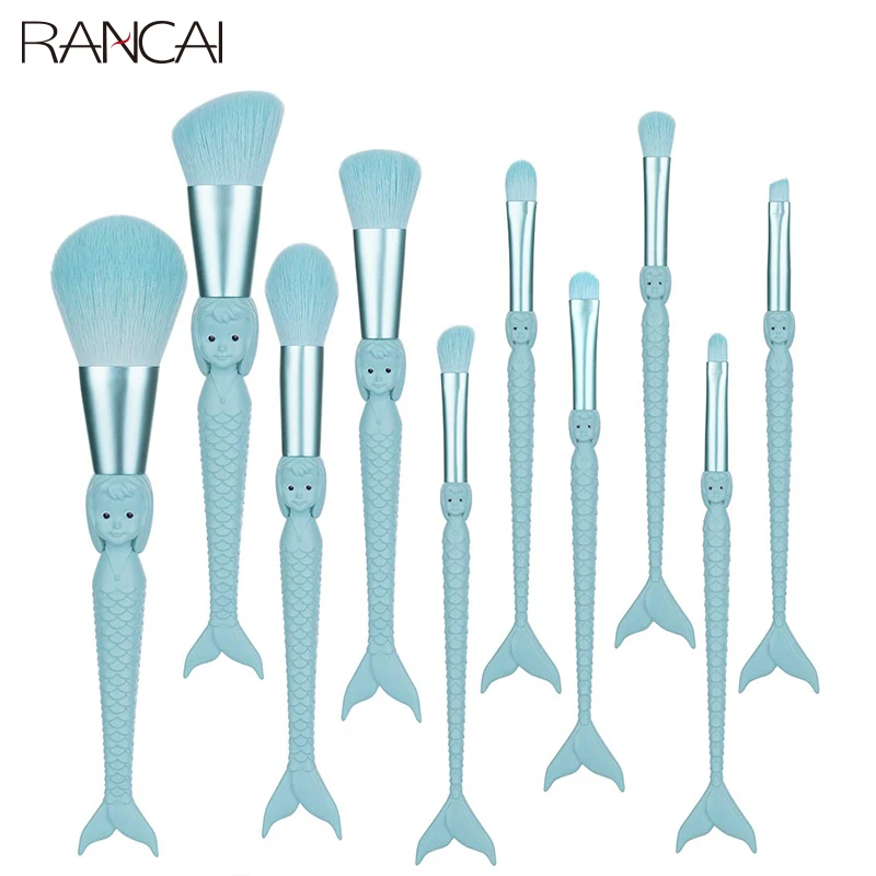 RANCAI 10pcs Makeup Brushes Kit Beauty Mermaid Foundation Eyebrow Eyeliner Cosmetic make up Brush Tools Makeup Brushes Set
RANCAI 10pcs Makeup Brushes Kit Beauty Mermaid Foundation Eyebrow Eyeliner Cosmetic make up Brush Tools Makeup Brushes Set