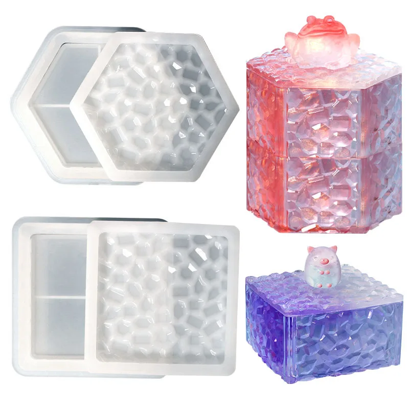 Diamond Pattern Classical Shape Muliti Layers Storage Box Silicone Mold Hexagon Sqaure Style Dice Necklace Bracelet Resin Mould
Diamond Pattern Classical Shape Muliti Layers Storage Box Silicone Mold Hexagon Sqaure Style Dice Necklace Bracelet Resin Mould