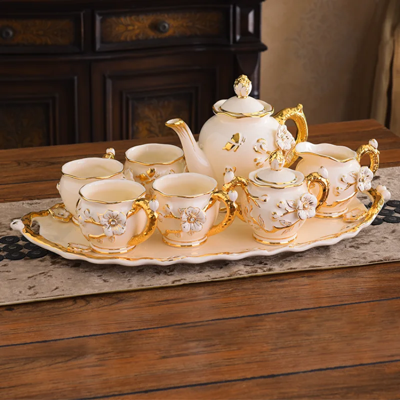 European Tea Set with Tray Household Porcelain English Afternoon Tea Cup Set Coffee Set Tea Sets European
European Tea Set with Tray Household Porcelain English Afternoon Tea Cup Set Coffee Set Tea Sets European