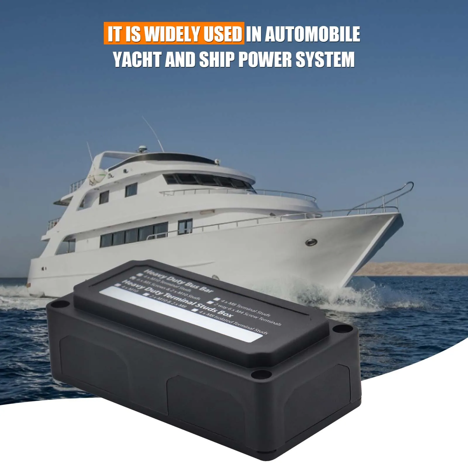 Heavy Duty Bus Bar Box Module Design Board 300A 4 Terminal Studs Car Styling Bus Bar for Car RV Boat Cable Organizer Box
Heavy Duty Bus Bar Box Module Design Board 300A 4 Terminal Studs Car Styling Bus Bar for Car RV Boat Cable Organizer Box