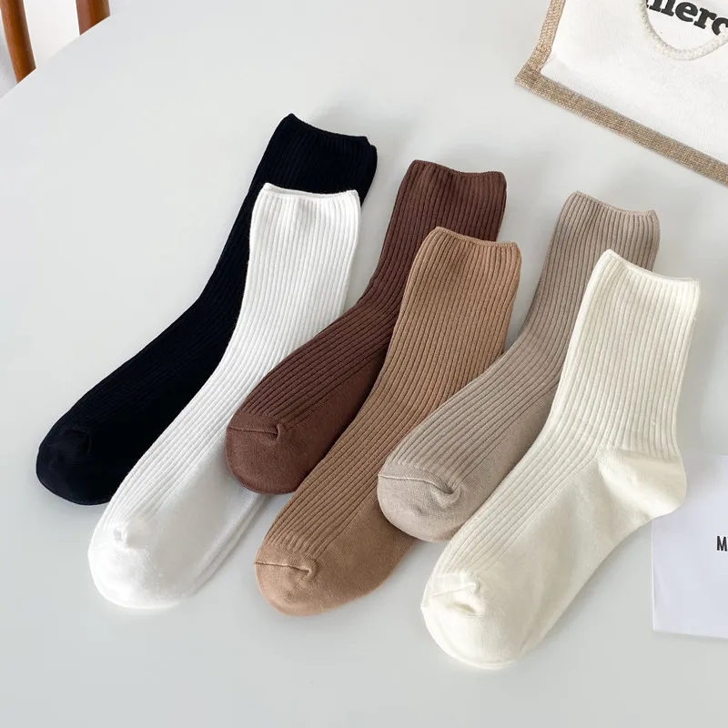Milk Tea Color Socks Women's Middle Tube Socks Pure Cotton Spring Coffee Color Solid Color Wild Stripes Simple Pile Stockings 
Milk Tea Color Socks Women's Middle Tube Socks Pure Cotton Spring Coffee Color Solid Color Wild Stripes Simple Pile Stockings