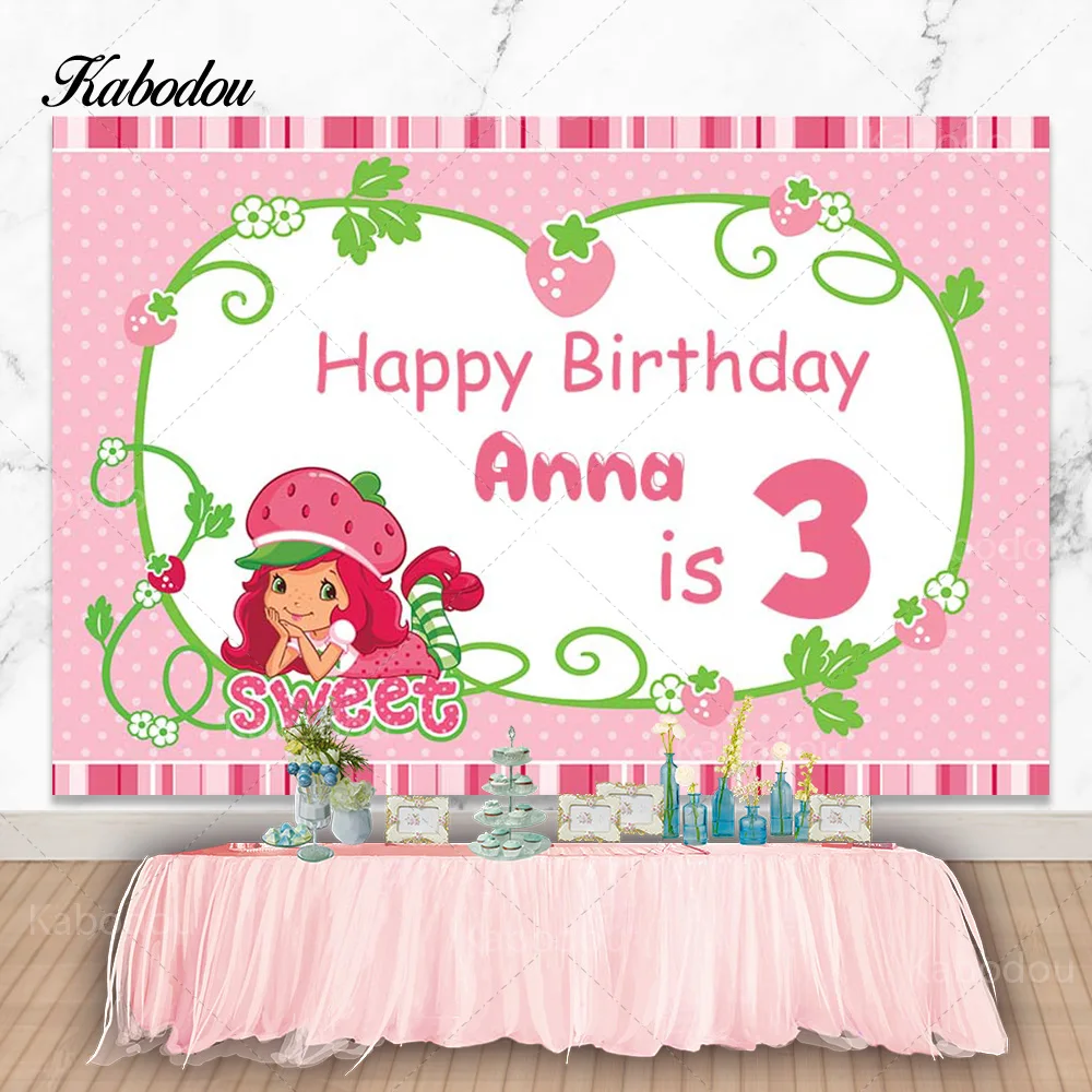 Kabodou Strawberry Girl Photo Backgrounds For Kids Happy Birthday Party Photography Backdrops Pink Green Banner Props
Kabodou Strawberry Girl Photo Backgrounds For Kids Happy Birthday Party Photography Backdrops Pink Green Banner Props