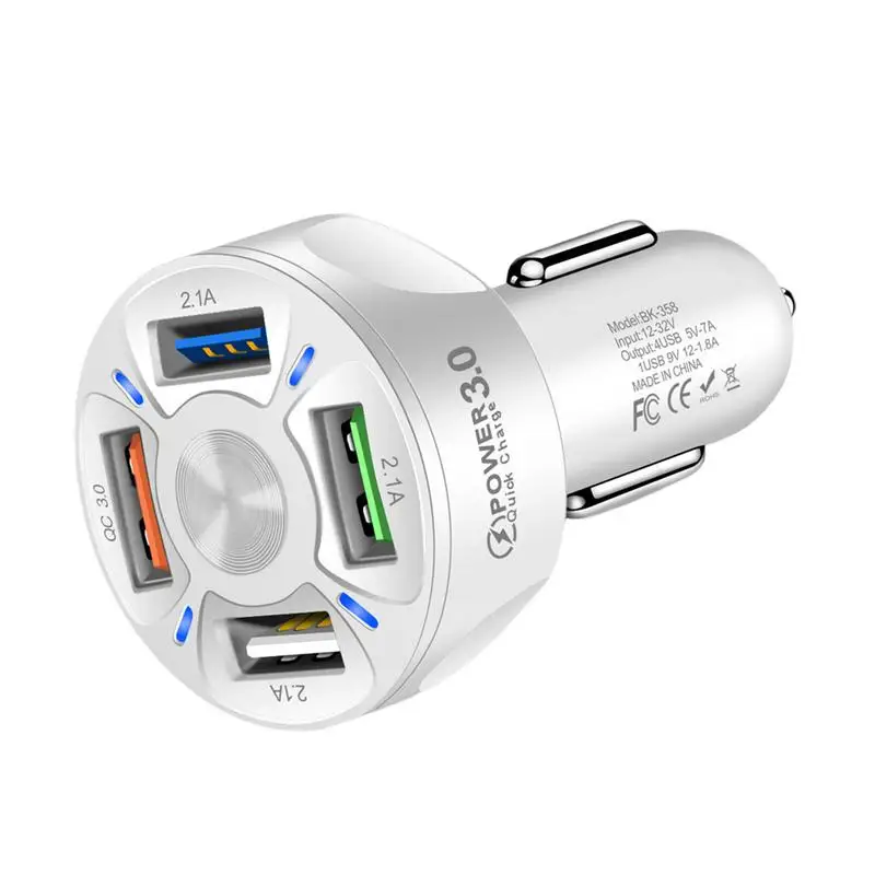 Быстрое Автомобильное зарядное устройство USB с 4 портами QC 3,0, USB-зарядное устройство для прикуривателя
Быстрое Автомобильное зарядное устройство USB с 4 портами QC 3,0, USB-зарядное устройство для прикуривателя