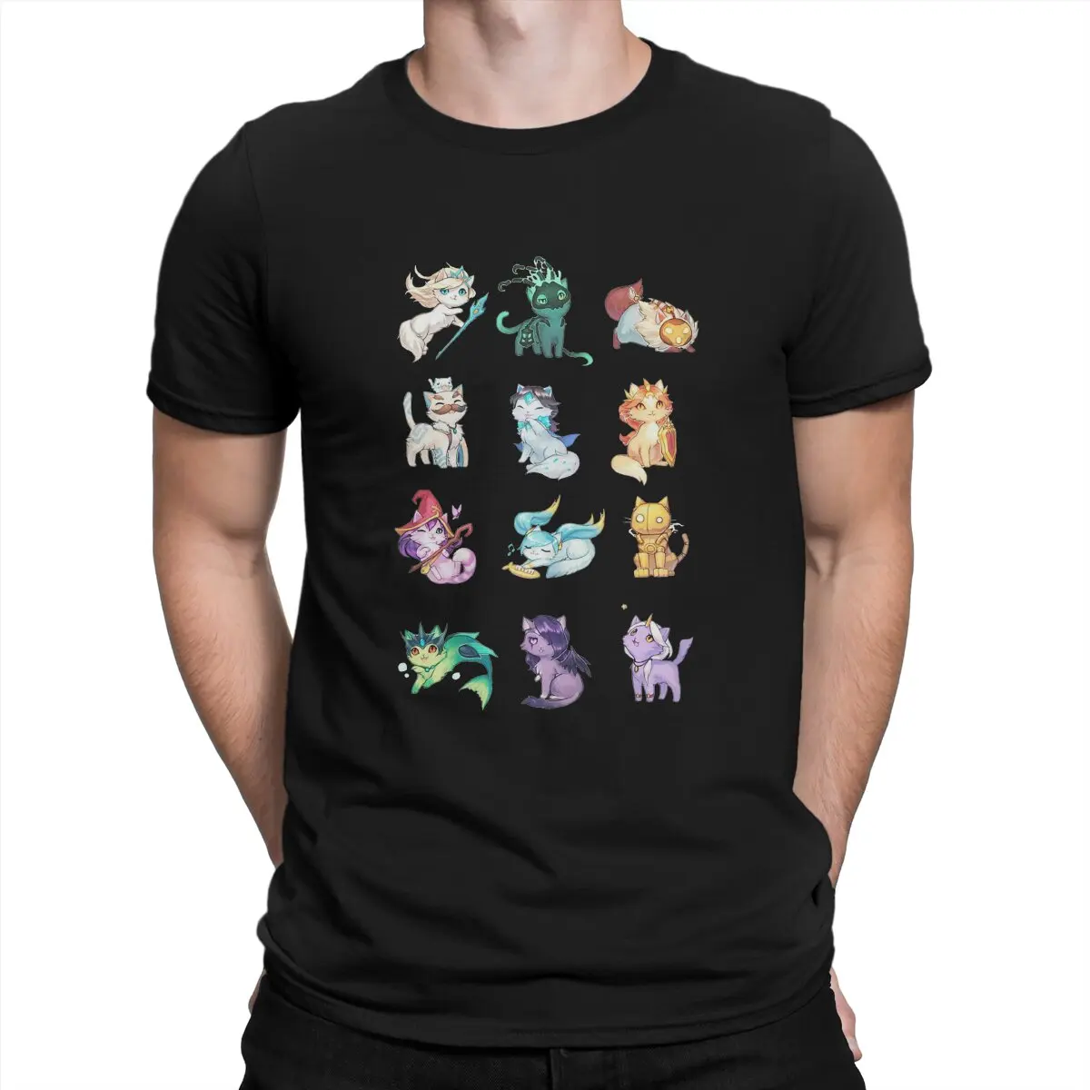 League of Support Cats Essential T-Shirts for Men League Of Legends LOL Novelty Pure Cotton Tee Round Neck Short Sleeve T Shirts
League of Support Cats Essential T-Shirts for Men League Of Legends LOL Novelty Pure Cotton Tee Round Neck Short Sleeve T Shirts