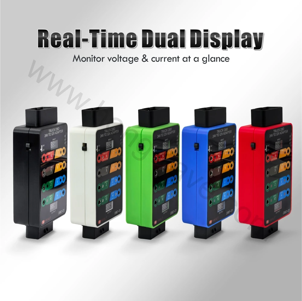 Адаптер OBD2 для тяжелых грузовиков с 24 В до 12 В, 8-портовый коммутационный блок, детектор сигналов, двойной светодиодный дисплей, монитор напряжения и тока
Адаптер OBD2 для тяжелых грузовиков с 24 В до 12 В, 8-портовый коммутационный блок, детектор сигналов, двойной светодиодный дисплей, монитор напряжения и тока