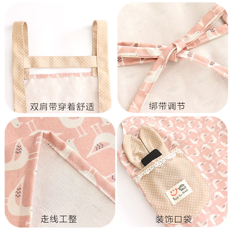 Canvas kitchen cooking long sleeved apron for female household cute Korean version coverall spring and summer thin breathable
Canvas kitchen cooking long sleeved apron for female household cute Korean version coverall spring and summer thin breathable
