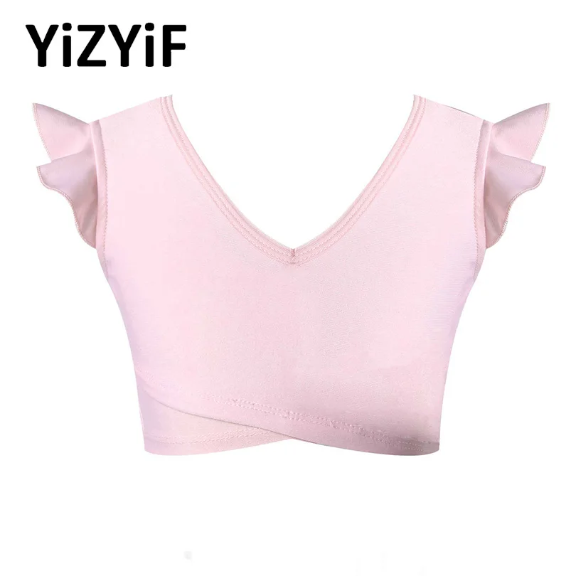 New Kids Girls Dance Tops V Neck Ruffle Sleeveless Straps Hollow Out Open Back Active Workout Ballet Dancewear Exercise Bra Top
New Kids Girls Dance Tops V Neck Ruffle Sleeveless Straps Hollow Out Open Back Active Workout Ballet Dancewear Exercise Bra Top