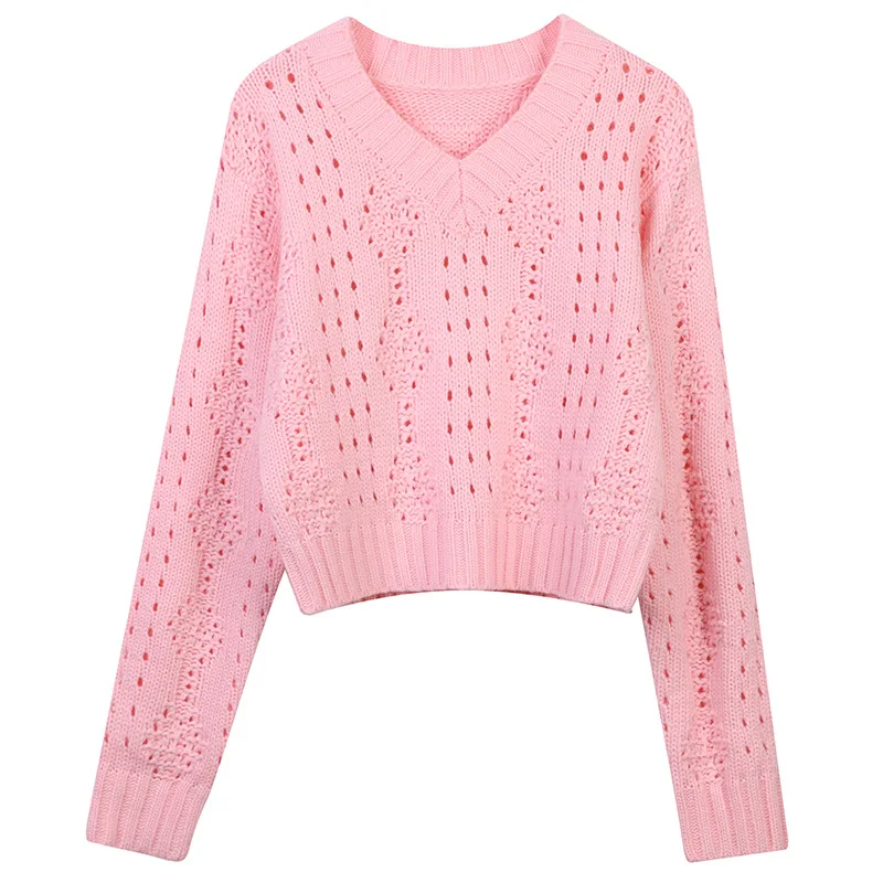 Sexy V-Neck Sweater Pullovers Women Knit Crop Tops 2022 Autumn Fashion Knitwear Hollow out Jersey Casual Streetwear Korean Lady
Sexy V-Neck Sweater Pullovers Women Knit Crop Tops 2022 Autumn Fashion Knitwear Hollow out Jersey Casual Streetwear Korean Lady
