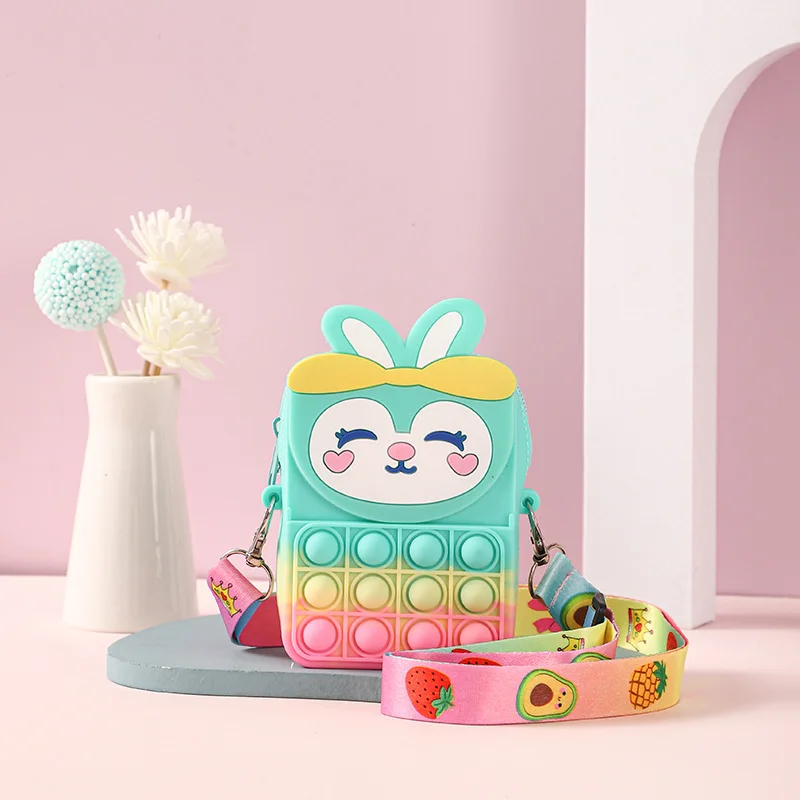 Cute Rabbit Pop Fidget Push Bubbles Toys Coin Purse Wallet Ladies Crossbody Bag Simple Dimple Squeeze Toy for Girl Kids Gifts
Cute Rabbit Pop Fidget Push Bubbles Toys Coin Purse Wallet Ladies Crossbody Bag Simple Dimple Squeeze Toy for Girl Kids Gifts