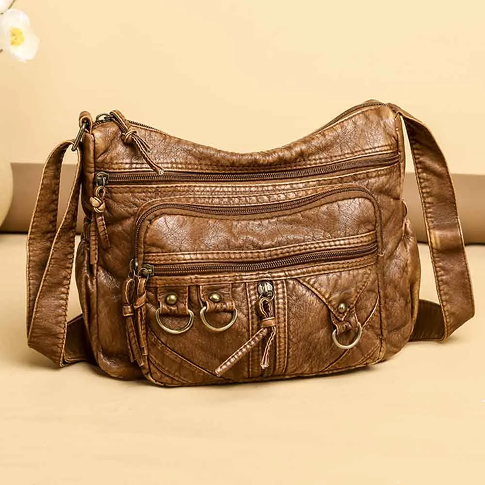 Vintage Style Women Bag 2022 Trend New Zipper Shoulder Messenger Much Interlayer Ladies Daily Hand Bag Retro Brown Clutches
Vintage Style Women Bag 2022 Trend New Zipper Shoulder Messenger Much Interlayer Ladies Daily Hand Bag Retro Brown Clutches