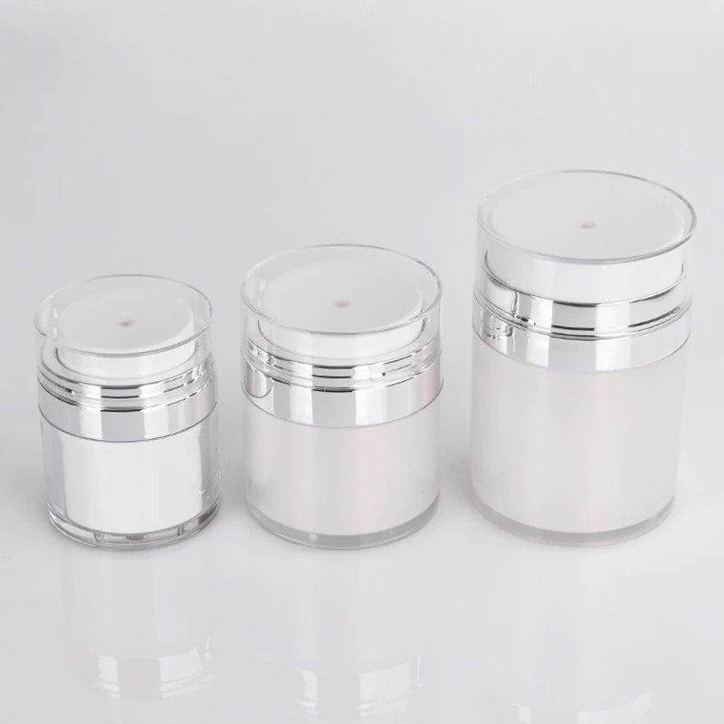 15G 30G 50G 100G Cosmetic Jar Acrylic Cream Refillable Cans Vacuum Bottle Press Style Cream Jar Vials Airless Cosmetic Container
15G 30G 50G 100G Cosmetic Jar Acrylic Cream Refillable Cans Vacuum Bottle Press Style Cream Jar Vials Airless Cosmetic Container